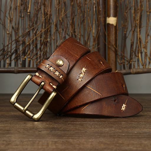 Title 12, Washed-out Vintage First Layer Cow Leather Pin ...