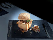 Chef Hill's renowned butternut and chickpea coconut curry Bunny Chow