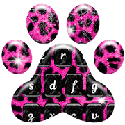 Pink and Black Cheetah Fur Keyboard Theme  Icon