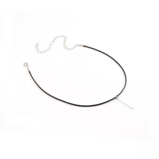 Title 3, All-matching casual wax line metal strip neckla...