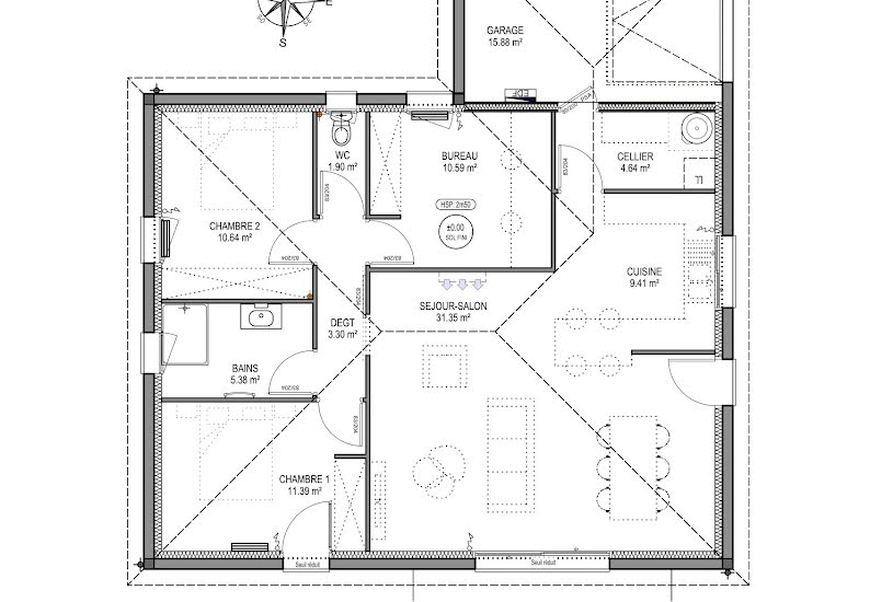  Vente Terrain + Maison - Terrain : 2 000m² - Maison : 88m² à Arance (64300) 