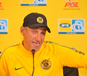 Kaizer Chiefs coach Giovanni Solinas speaks to the media during the MTN8 press conference at the PSL offices in Parktown on Thursday August 23 2018.   