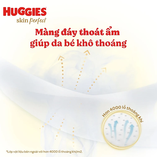 Tã-bỉm dán sơ sinh Huggies Skin Perfect S 80+2 miếng (5-8kg)