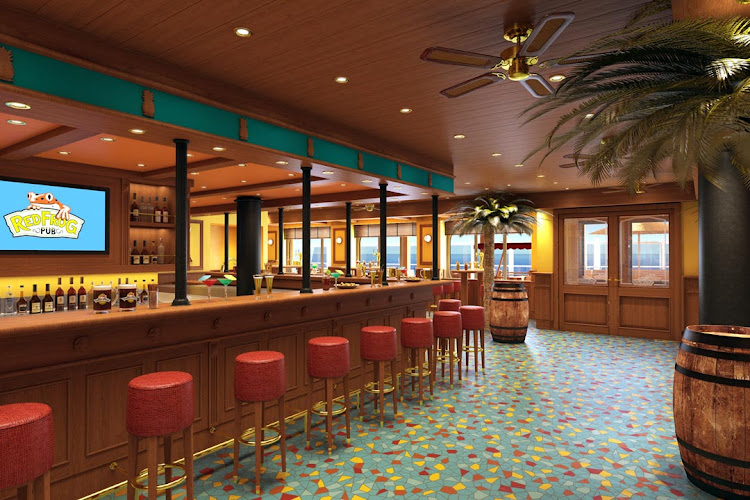 A look at Redfrog Pub and Brewery on Carnival Vista. It's the first brewery on a cruise ship.