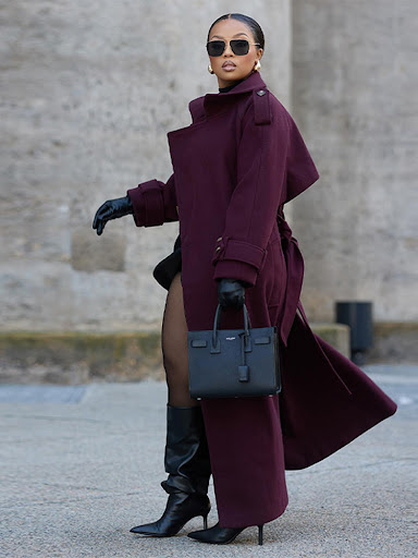 Title 10, Dames wollen trenchcoat met veters Lange winter...