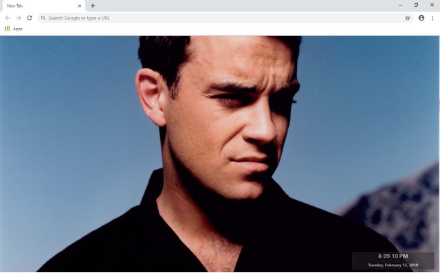 Robbie Williams New Tab Theme