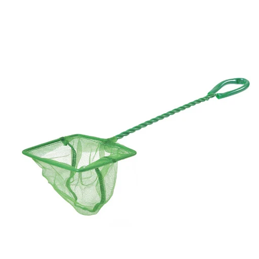 Aquarium Fishing Net Green Square Fishing Net for Catching Small Fish and Shrimp Household Aquarium Cleaning Tools