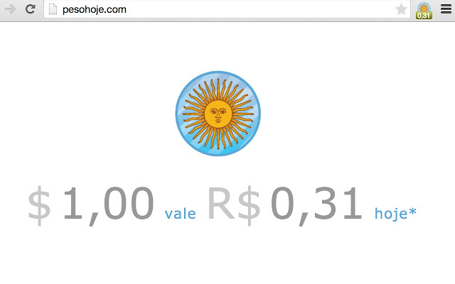 Peso Argentino Hoje