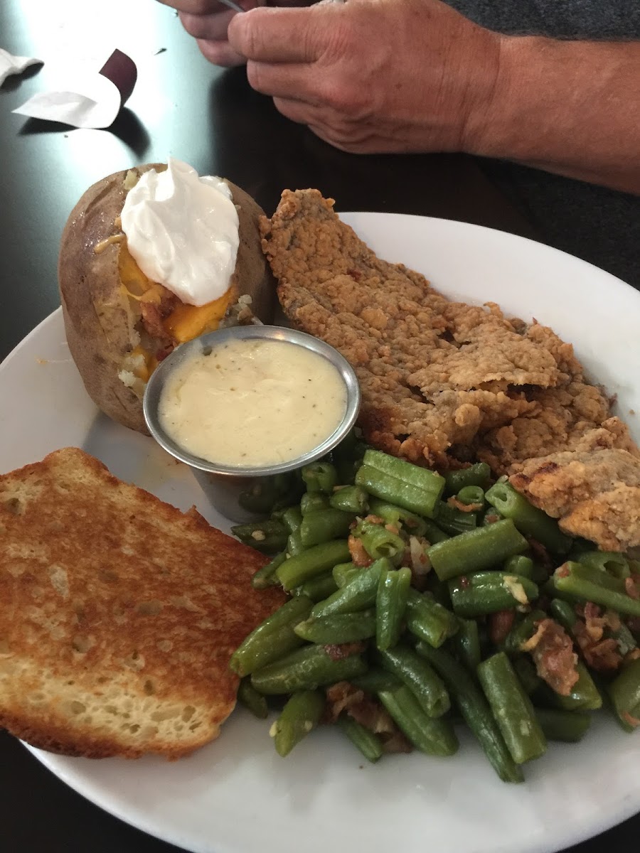 Chicken fried steak! Gravy on the side.