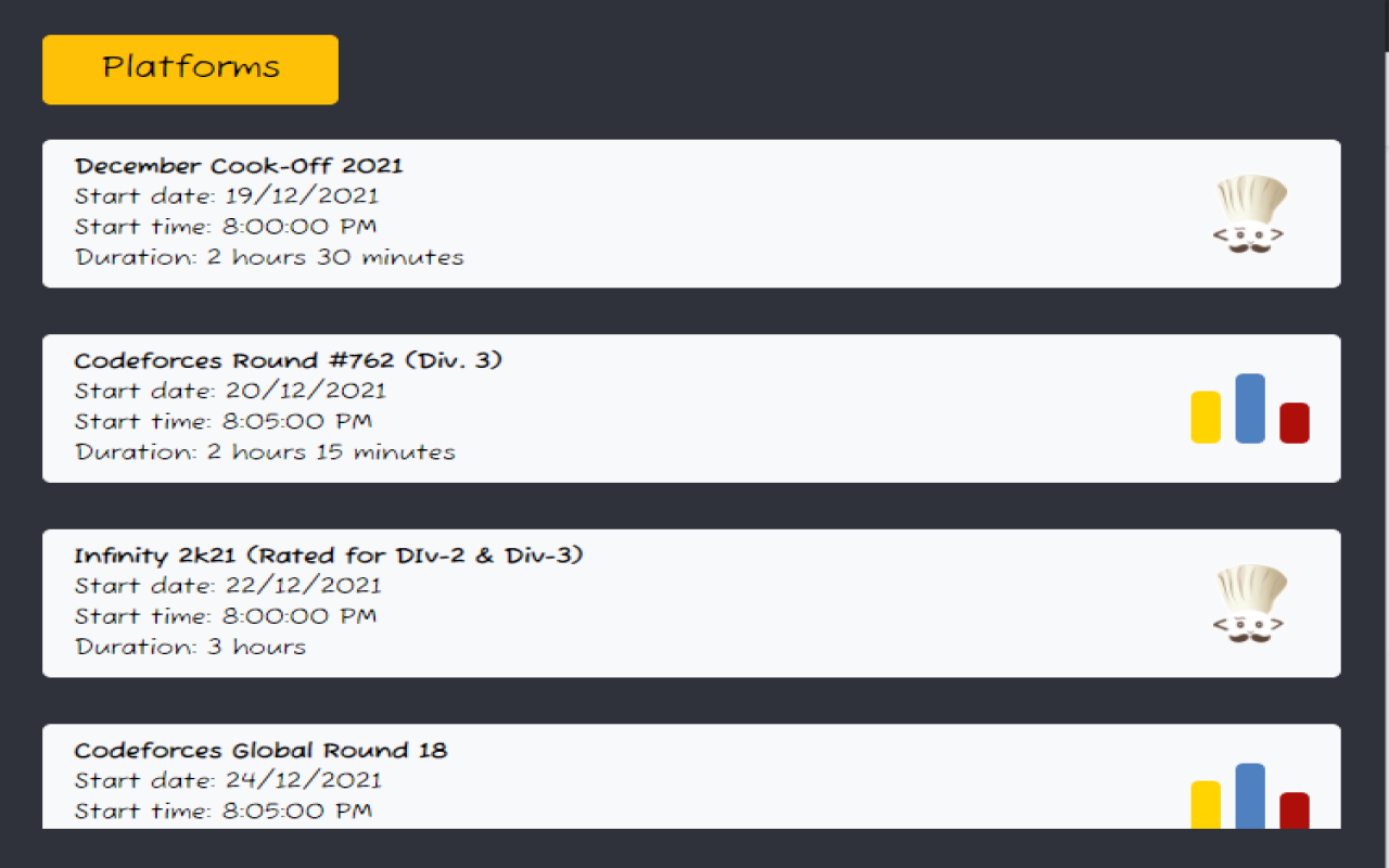 Competitive Coding Calendar Preview image 1