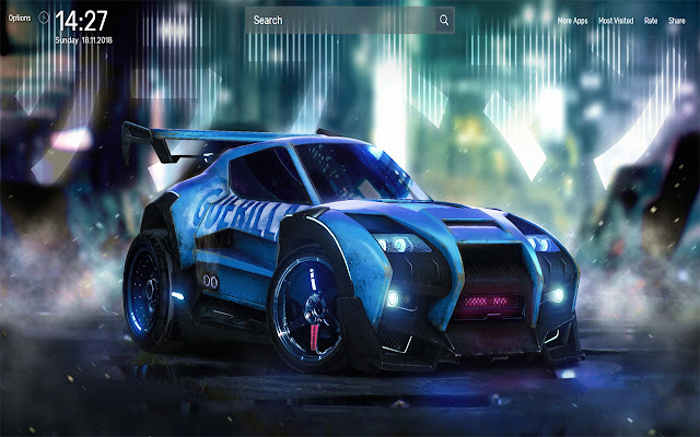 Rocket League Game Wallpapers NewTab Theme