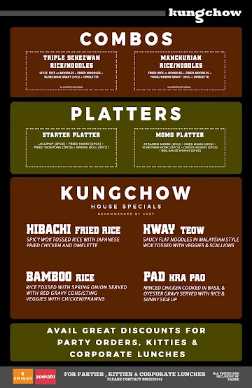 Kungchow menu 