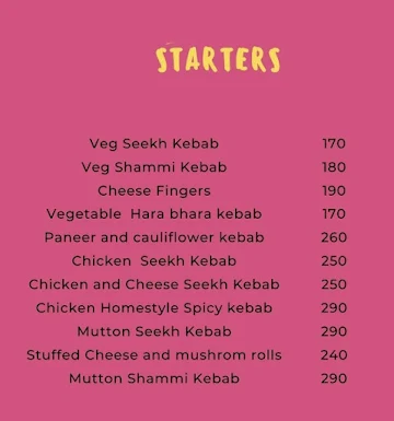 Centimeal Delights menu 