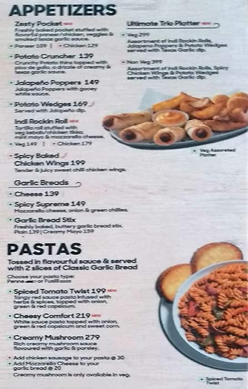 Pizza Hut menu 