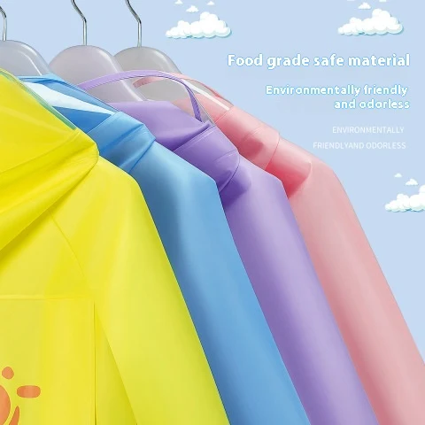 Baby Cartoon Poncho With Children's Raincoat. Keep your baby dry and comfortable with this adorable poncho and raincoat 