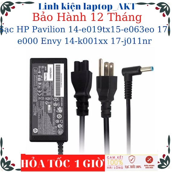 Sạc Laptop Hp 19V - 4.74A - 90W - Zin Chân Kim Nhỏ Xanh(4.5*3.0) Pavilion 14 - E019Tx15 - E063Eo 17 - E000 Envy 14 - K001Xx 17 - J011Nr