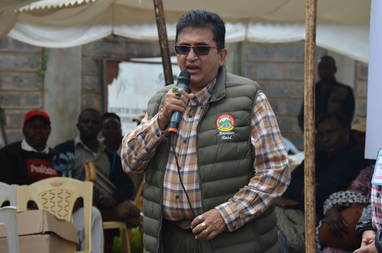 North Imenti MP Rahim Dawood speaks at CDF grounds on April 22, 2023