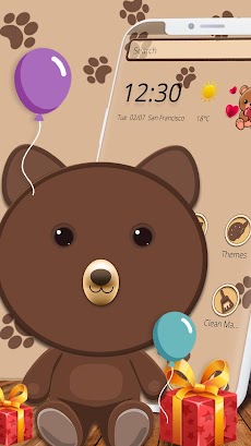 Cute Brown Bear Themeのおすすめ画像3