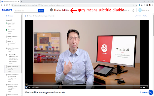 Coursera Dual Subtitle