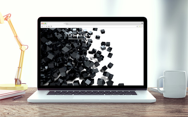 Black Glass New Tab Background Theme