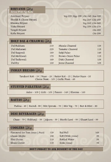 Nivala menu 