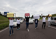 Driving school owners demonstrate during a protest in KwaZulu-Natal last month. File photo.