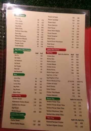 Munchease menu 