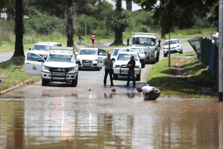 The Florida Lake area in Roodepoort was one of many hit by severe flooding in December 2022. Roads were washed away and streets temporarily closed. File photo.