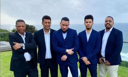 AKA's father Tony Forbes, second from the left, has spoken out in his son's defence.