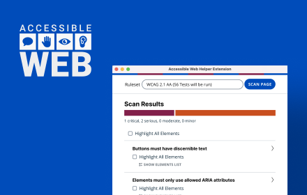 Accessible Web Helper chrome extension
