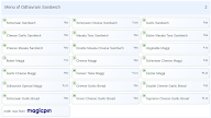 Odhavram Sandwich menu 2