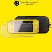 Ốp Nhựa Dẻo Tpu Và Túi Đựng Edc (Skull & Co) Cho Nintendo Switch Lite