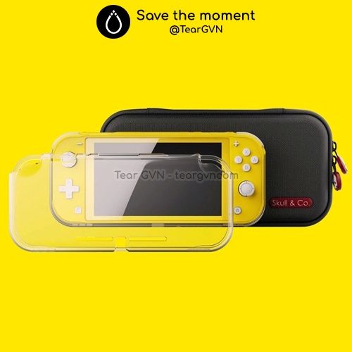 Ốp Nhựa Dẻo Tpu Và Túi Đựng Edc (Skull & Co) Cho Nintendo Switch Lite