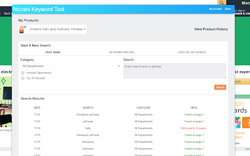 Nozani Keyword Tool