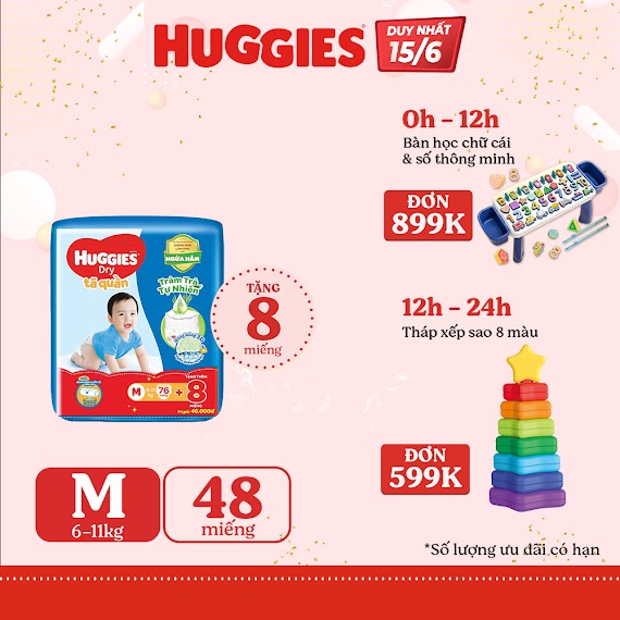 [Bao Bì Siêu Anh Hùng] Tã Quần Huggies Tràm Trà Tự Nhiên Dry M76/L68/Xl60/Xxl54 + Tặng 8 Miếng