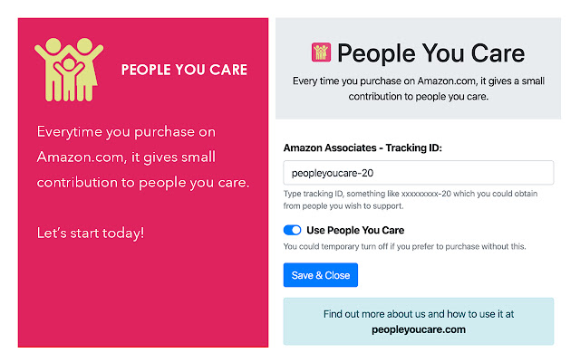 People You Care chrome extension