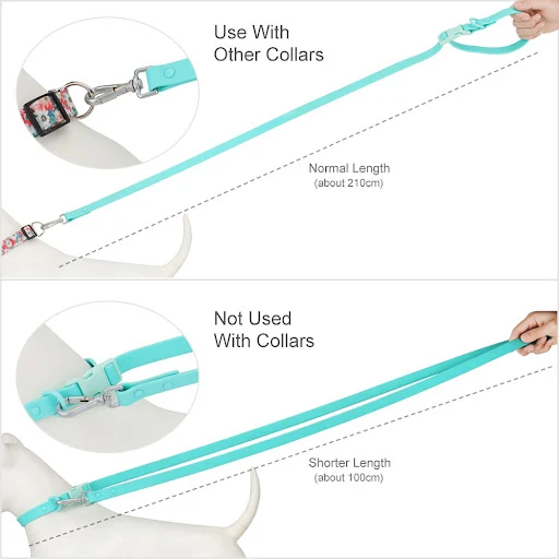 Multifunctional Waist Leashes Pet Leash for Small Medium Dog Collar Outdoor Walk Training Waterproof PVC