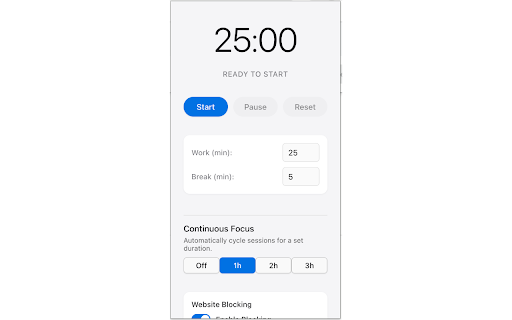 Pomodoro Timer & Website Blocker – Focus Orbit Preview 1