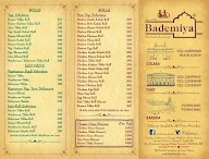 Bademiya Family Restaurant menu 3