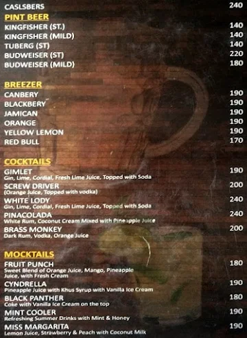 Portico Family Restaurant menu 