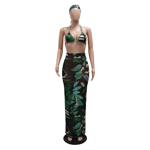 Title 7, Fashion Printed Two-piece Suit Underwear Skirt