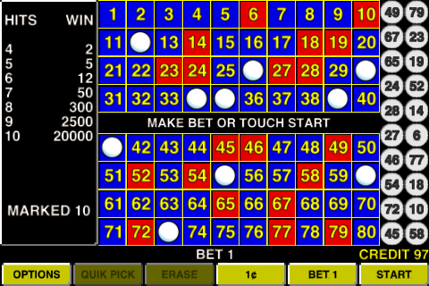 Android application Keno Keno Classic screenshort