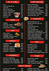 Joker's Cafe menu 2