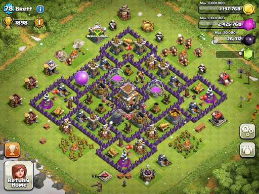 base clash of clans th8