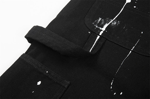 Title 13, Mens splash-ink loose jeans for a comfortable,...