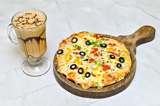 Combo 7 - Any Veg Pizza + Cold Coffee