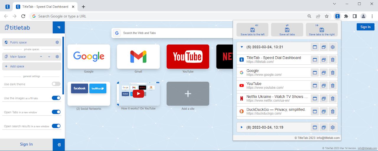 TitleTab - Speed Dial Dashboard Preview image 2