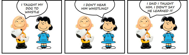 Adapted from an original Peanuts cartoon