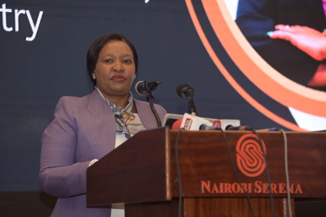 CS Ministry of Investments, Trade and Industry Rebecca Miano during the launch of SAFER Project at Serena Hotel, Nairobi on March 11, 2024