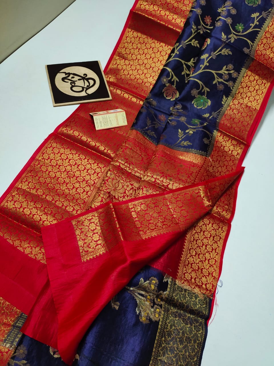 Pure Banaras dupiona soft silk with kanchi border sarees